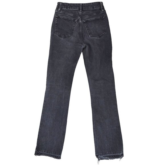 We The Free Raw Hem Straight Leg Faded Black Jeans 27 y2k 90s - Picture 2 of 8